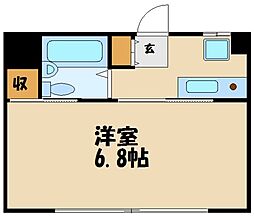 スカイハイツ 1Kの間取図画像