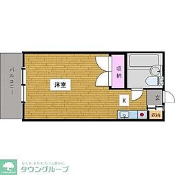 ローレルコート ワンルームの間取図画像