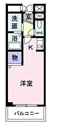 ブレヴェン ワンルームの間取図画像