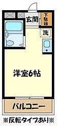 パークヴィラ千人町 ワンルームの間取図画像