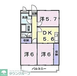 シルベール 3Kの間取図画像