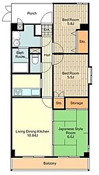 ヌーベルヴィラ2 3LDKの間取図画像