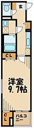 メゾンドルノン 1Kの間取図画像