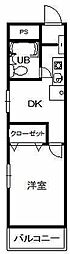 グロブナーハウス寺町 1DKの間取図画像