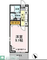 レジデンス甲州街道1 1Kの間取図画像