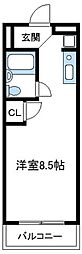 コンフィーコーポ ワンルームの間取図画像