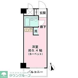 ライオンズプラザ八王子 ワンルームの間取図画像