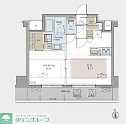 ラグゼナ八王子新町 1LDKの間取図画像