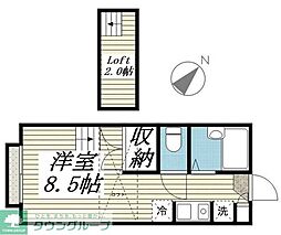 Kビレッジ2 ワンルームの間取図画像