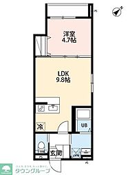 robot home 上溝II(ロボットホーム カミミゾツー) 1LDKの間取図画像