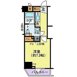 メインステージ八王子TokyoWest 1Kの間取図画像