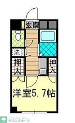 マンション・ハピネス 1Kの間取図画像