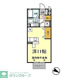 エトワール ワンルームの間取図画像