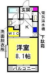 エスペランサ 1Kの間取図画像
