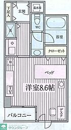 コンフォート荻窪 5階1Kの間取り