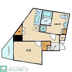 フェニックス笹塚弐番館 8階1DKの間取り