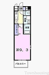 都営大江戸線 西新宿五丁目駅 徒歩9分の賃貸マンション 4階1Kの間取り