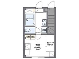 レオパレス松本 1Kの間取図画像