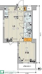 スカイコートヌーベル中村橋 1LDKの間取図画像
