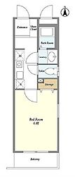 COSMOSREID高円寺East 1Kの間取図画像