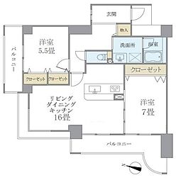 ハイム・ローゼ 2LDKの間取図画像