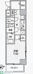 Alivis中野 1Kの間取図画像