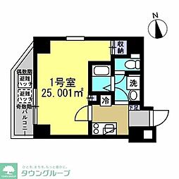 プラトリエ北新宿 1Kの間取図画像