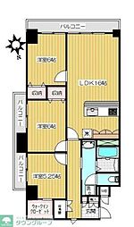 ブルンネン中野 3LDKの間取図画像