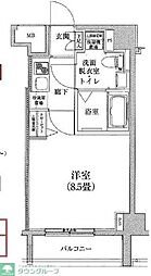 ルフレ中野 1Kの間取図画像