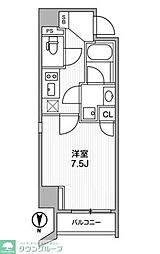 Lighthouse西新宿 1Kの間取図画像