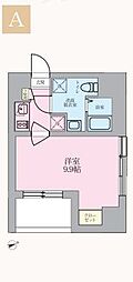 V-MUSICNAKANO 1Kの間取図画像