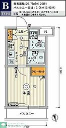 スカイコート中村橋第3 1Kの間取図画像