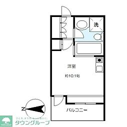 ジョイテル初台 ワンルームの間取図画像