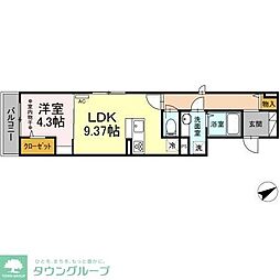 サンクアン吉祥寺 1LDKの間取図画像