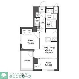杉並区荻窪2丁目マンション 2LDKの間取図画像
