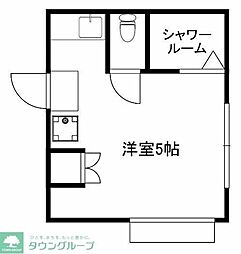 シャンゼリゼ ワンルームの間取図画像