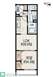 Ys TERRACE東高円寺 1LDKの間取図画像