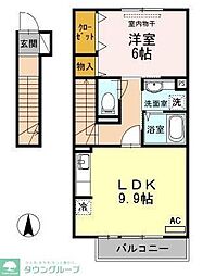ヴェルドミール成城 1LDKの間取図画像