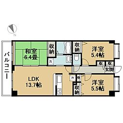 アイ・エヌ西葛西2 3LDKの間取図画像