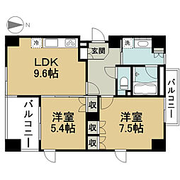 エステート西葛西 2LDKの間取図画像