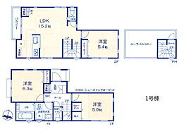 物件画像 市川市北方町4丁目　新築戸建　屋上・車庫付3ＬＤＫ　1号棟