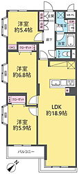 ライオンズマンション市川行徳 3LDKの間取図画像