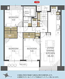 間取図画像 3LDK