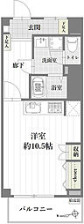 西船橋永谷マンション ワンルームの間取図画像