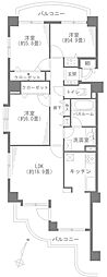 エステ・スクエア川崎京町 3LDKの間取図画像