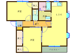 間取図画像 2LDK