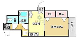 グレース曽根 1DKの間取図画像