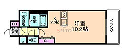 ラドゥセール豊中南 ワンルームの間取図画像