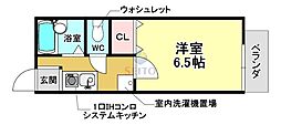 ラフィーネ5棟 1Kの間取図画像