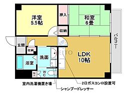 アンジュルーヴル 2LDKの間取図画像